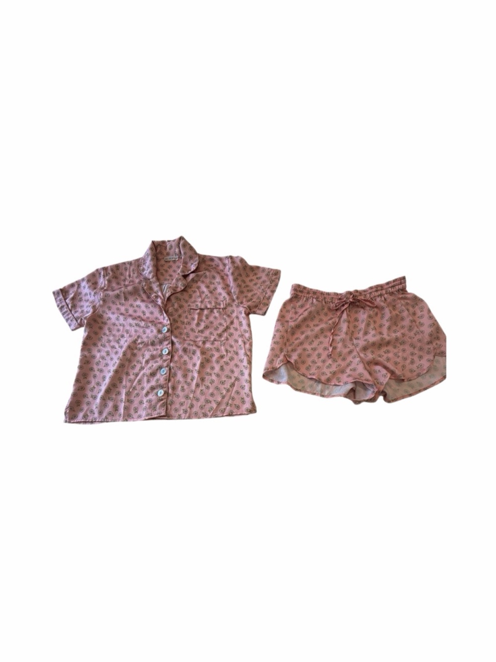 Roller Rabbit Pink Floral Short-Sleeve Pajama Set
